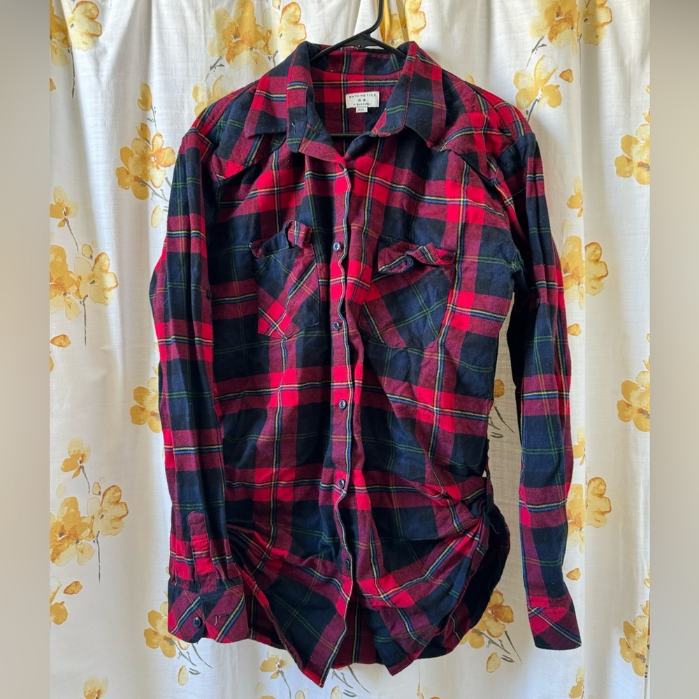 Matchstick Red Button Up Shirt